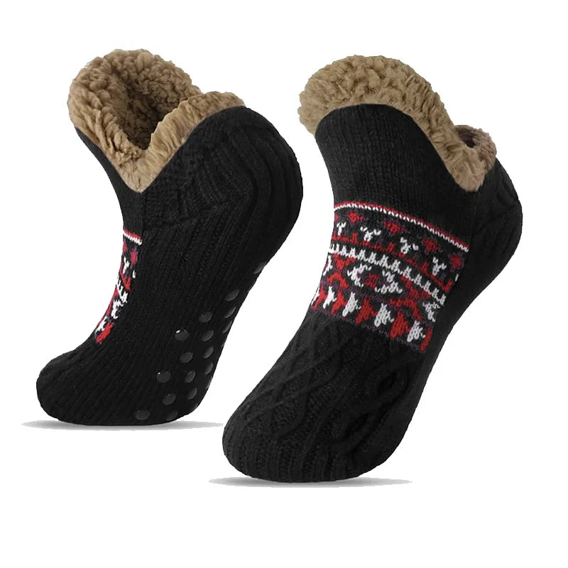 Chaussettes pantoufles antidérapantes doublées peluche – vue 11 | Les Secrets de Léa