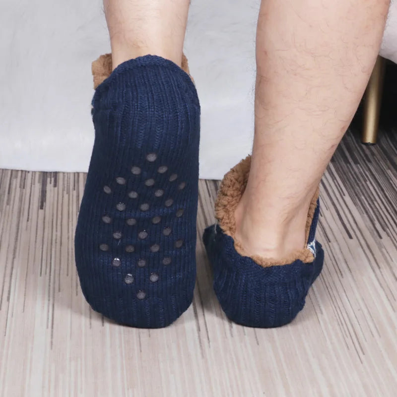 Chaussettes pantoufles antidérapantes doublées peluche – vue 4 | Les Secrets de Léa