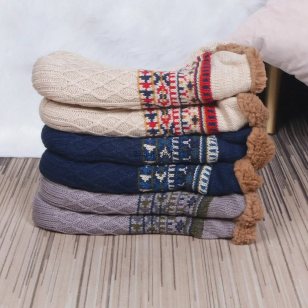 Chaussettes pantoufles antidérapantes doublées peluche – vue 6 | Les Secrets de Léa