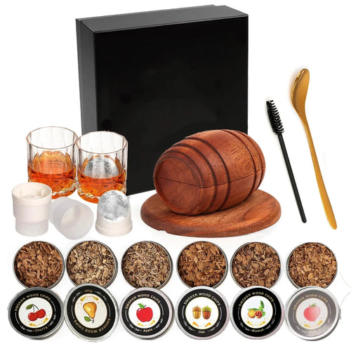 Coffret aromatiseur à cocktails – Copeaux de bois, 6 arômes | Les Secrets de Léa