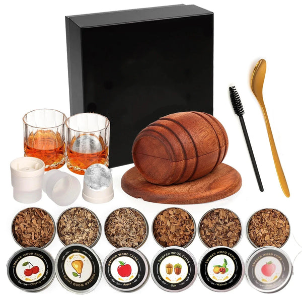 Coffret aromatiseur à cocktails – Copeaux de bois, 6 arômes | Les Secrets de Léa