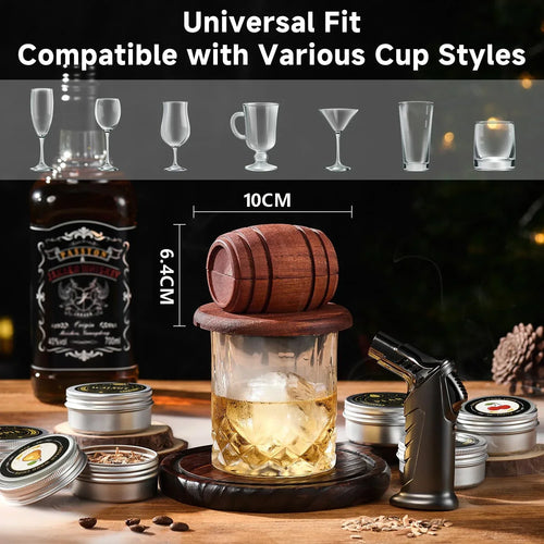 Coffret aromatiseur à cocktails – Copeaux de bois, 6 arômes – vue 2 | Les Secrets de Léa