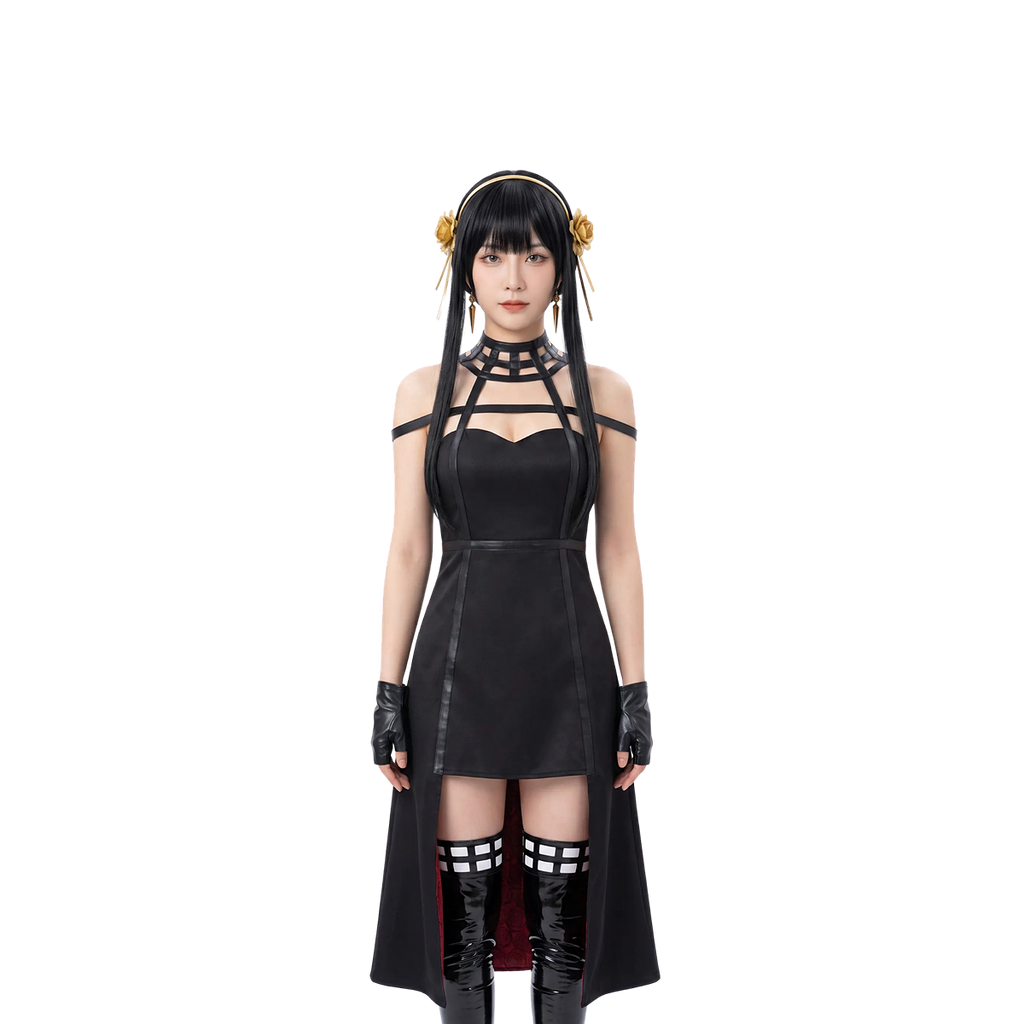 Yor Forger Cosplay-Kostüm – Kleid, Perücke, Accessoires