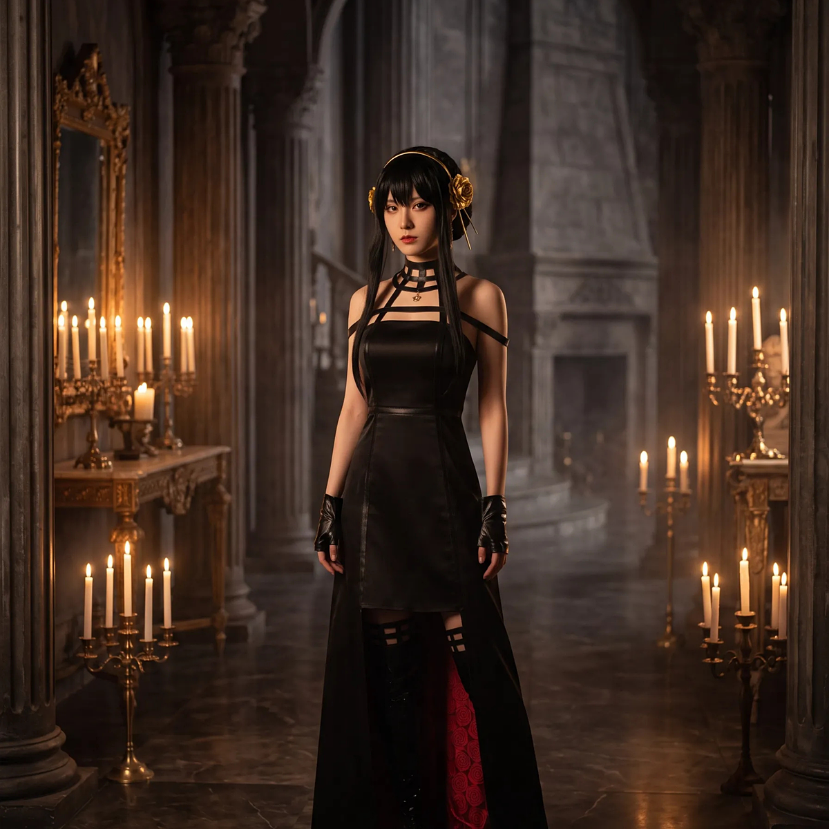 Yor Forger Cosplay-Kostüm – Kleid, Perücke, Accessoires