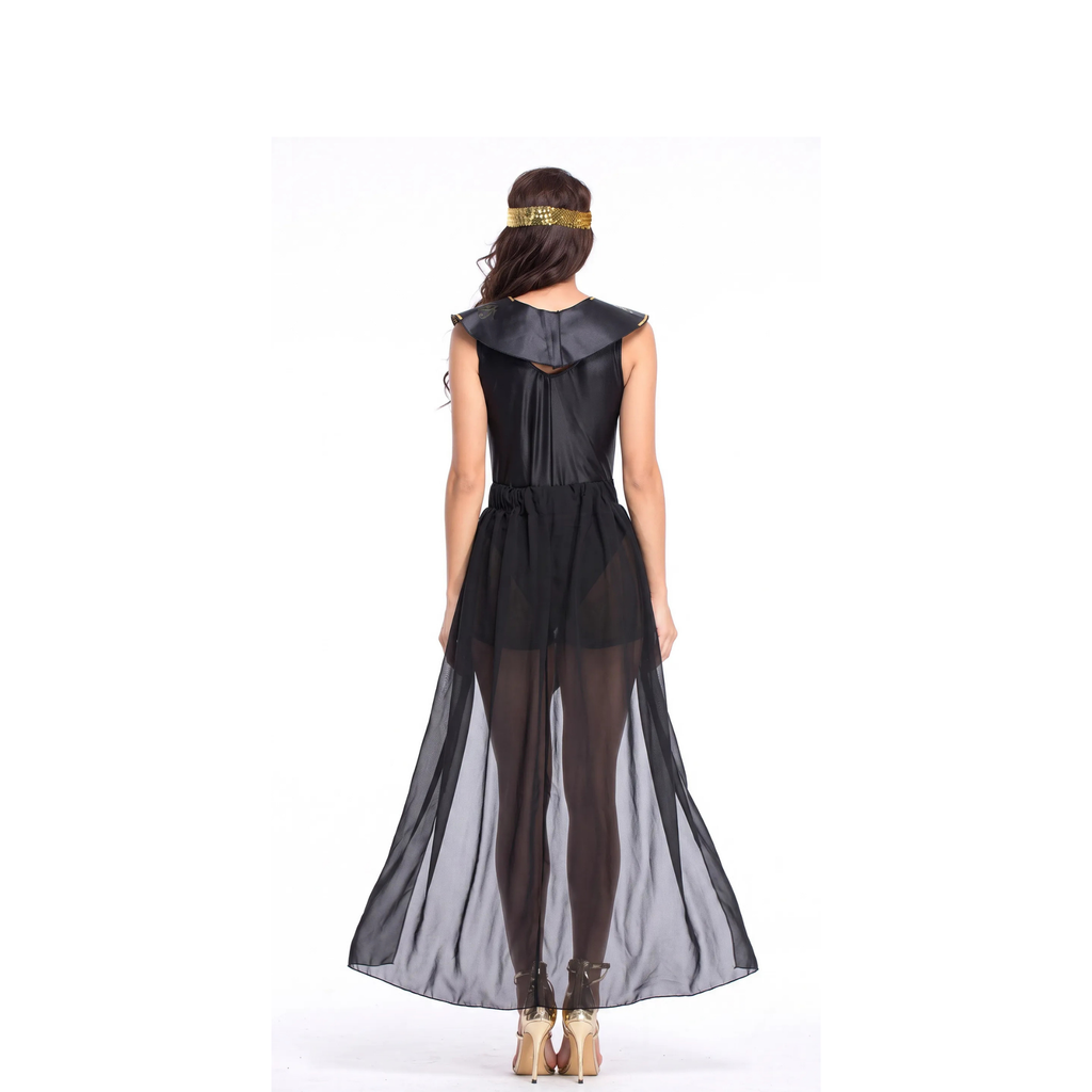 Costume Cléopâtre égyptienne – Robe dorée et coiffe