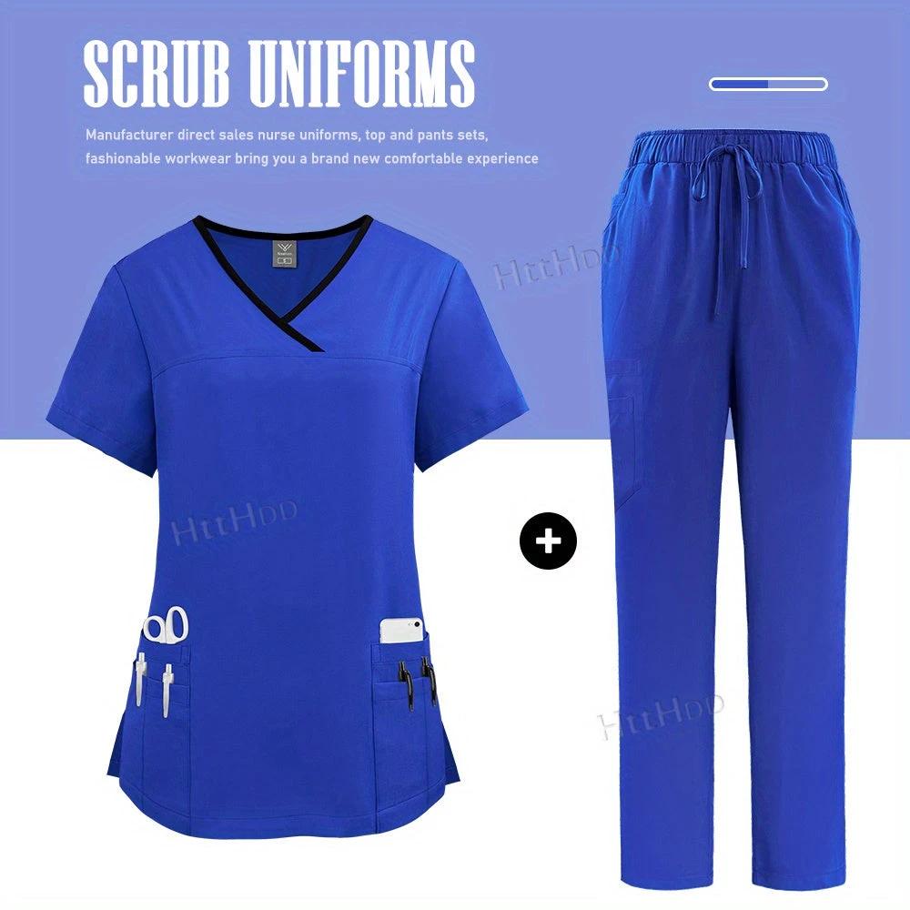 CareFit Tunique Médicale Femme Col V Pantalon Séchage Rapide - LSDLBoutique