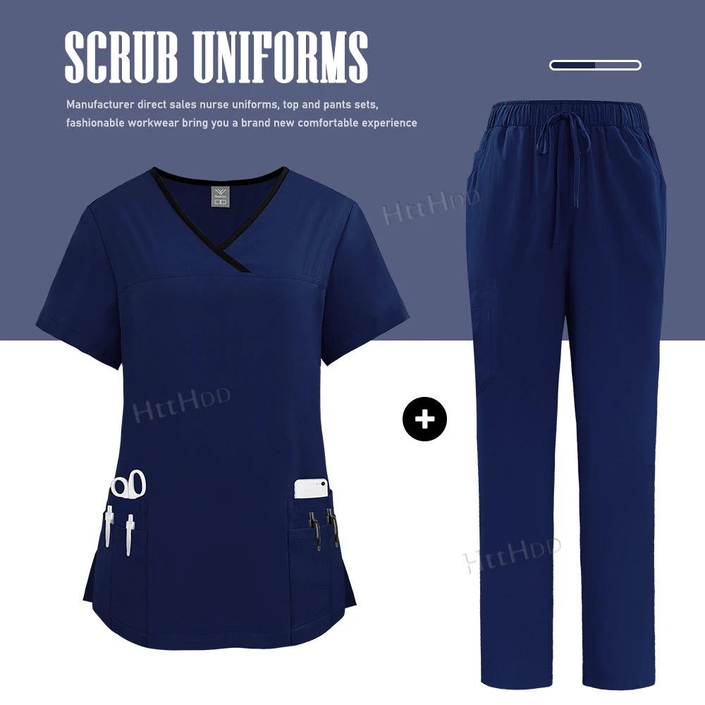 CareFit Tunique Médicale Femme Col V Pantalon Séchage Rapide - LSDLBoutique