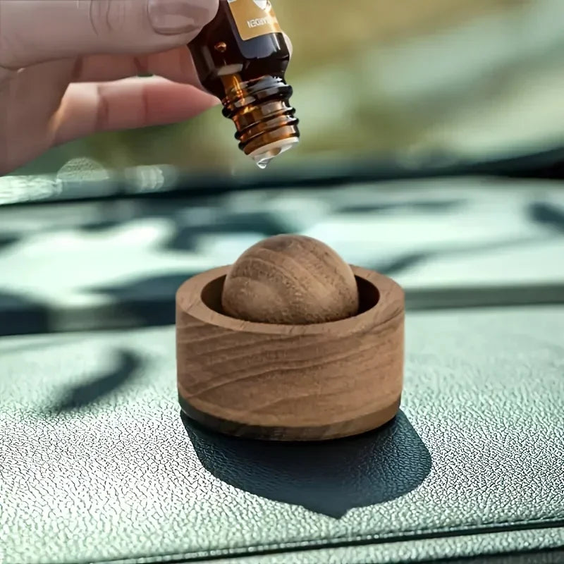 Diffuseur d'huiles essentielles en bois – Boule et socle – vue 4 | Les Secrets de Léa
