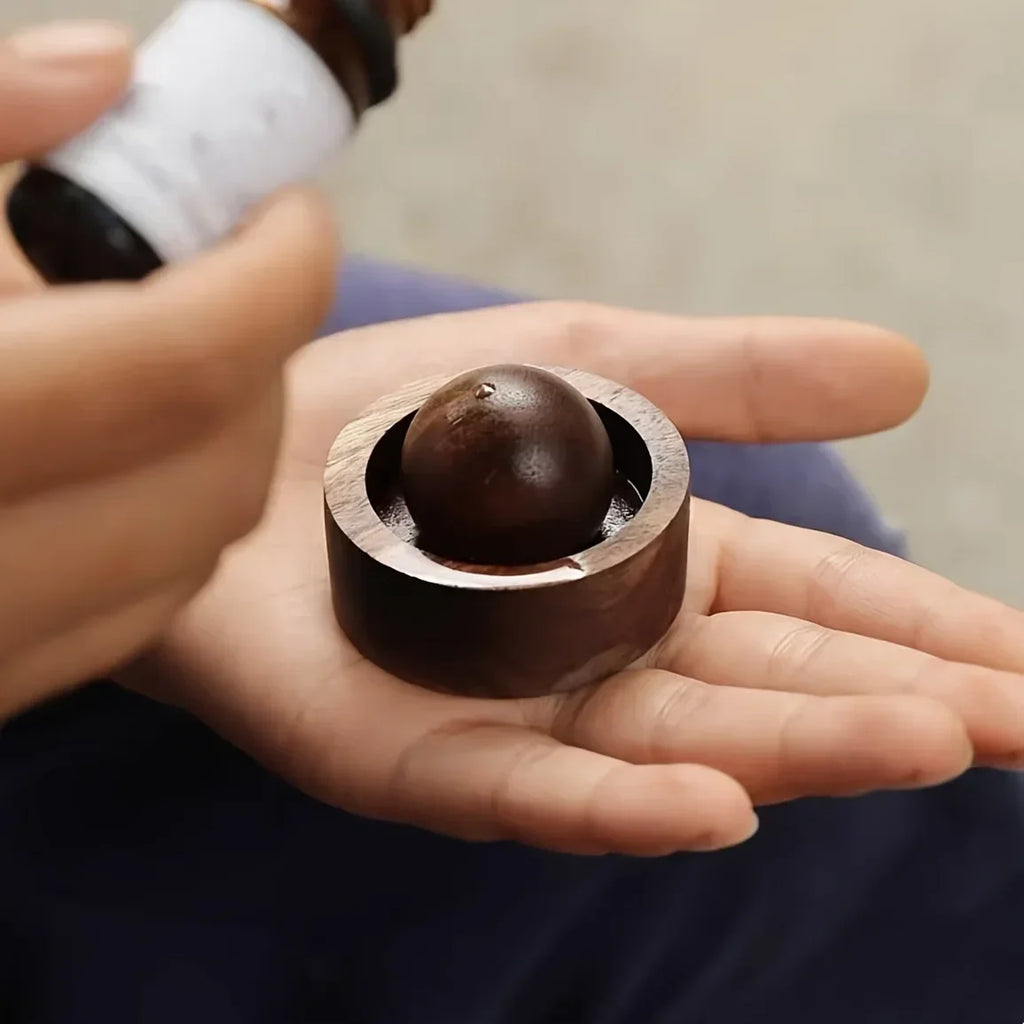 Diffuseur d'huiles essentielles en bois – Boule et socle – vue 5 | Les Secrets de Léa