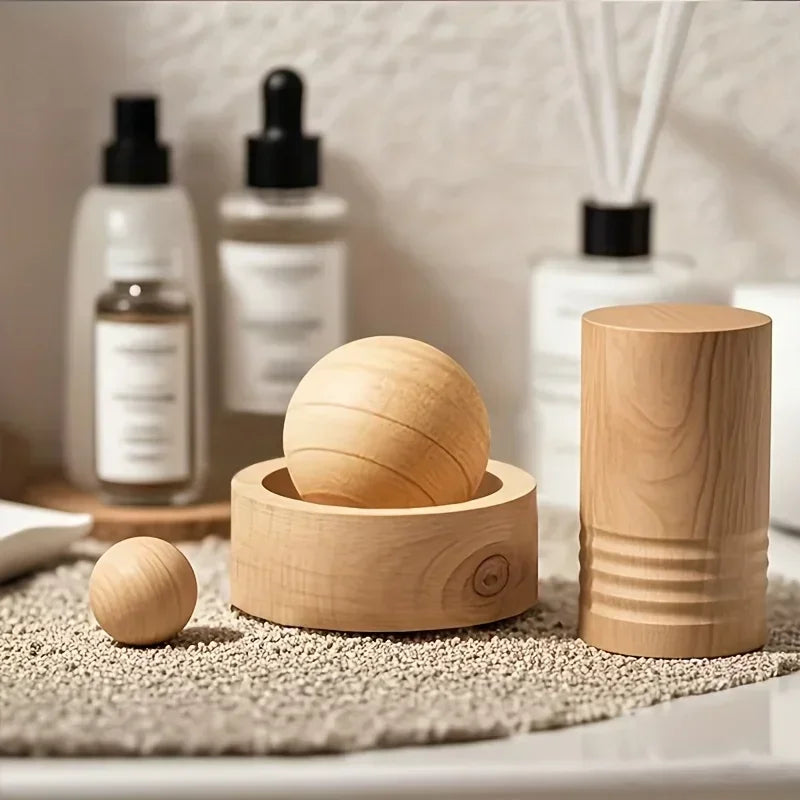 Diffuseur d'huiles essentielles en bois – Boule et socle – vue 7 | Les Secrets de Léa