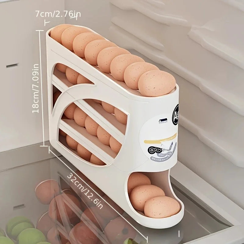 Distributeur d'œufs roulant 3 niveaux pour frigo – vue 5 | Les Secrets de Léa