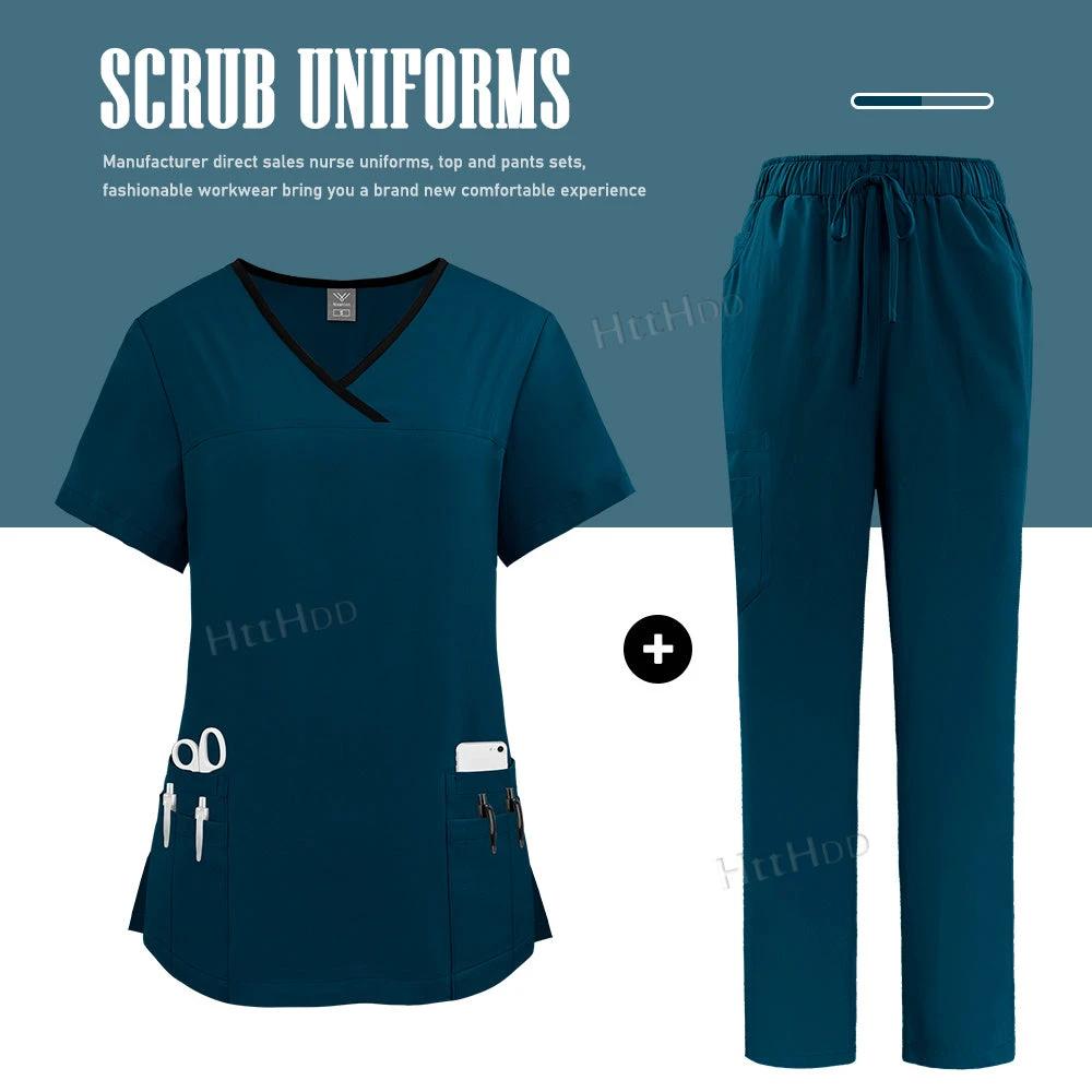 CareFit Tunique Médicale Femme Col V Pantalon Séchage Rapide - LSDLBoutique