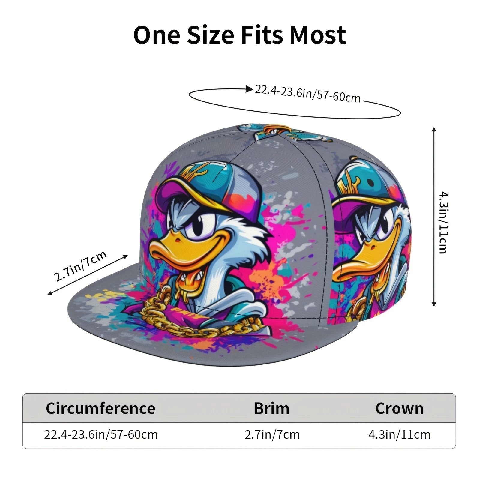 Casquette Snapback – Graffiti Cartoon Duck - LSDLBoutique