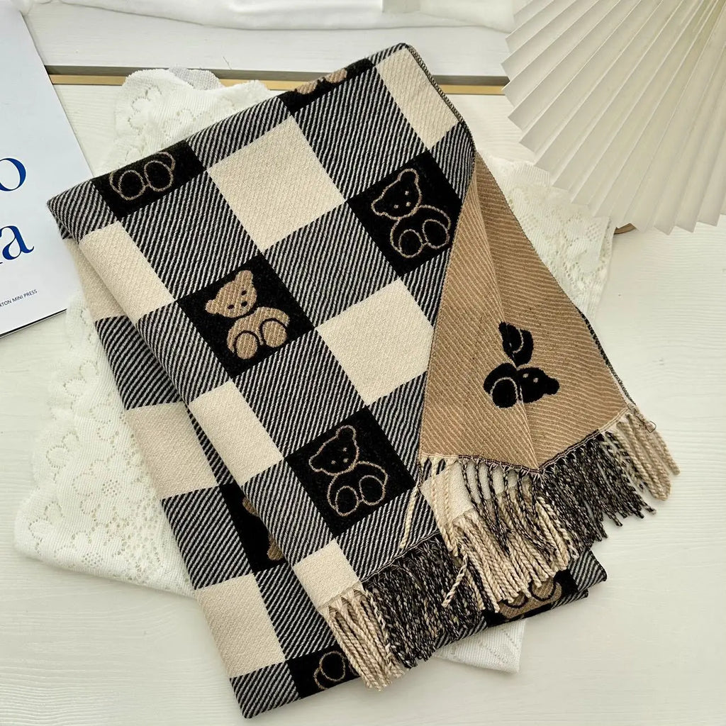 Écharpe à franges imprimée douce – 200 × 33 cm, 9 motifs – vue 10 | Les Secrets de Léa