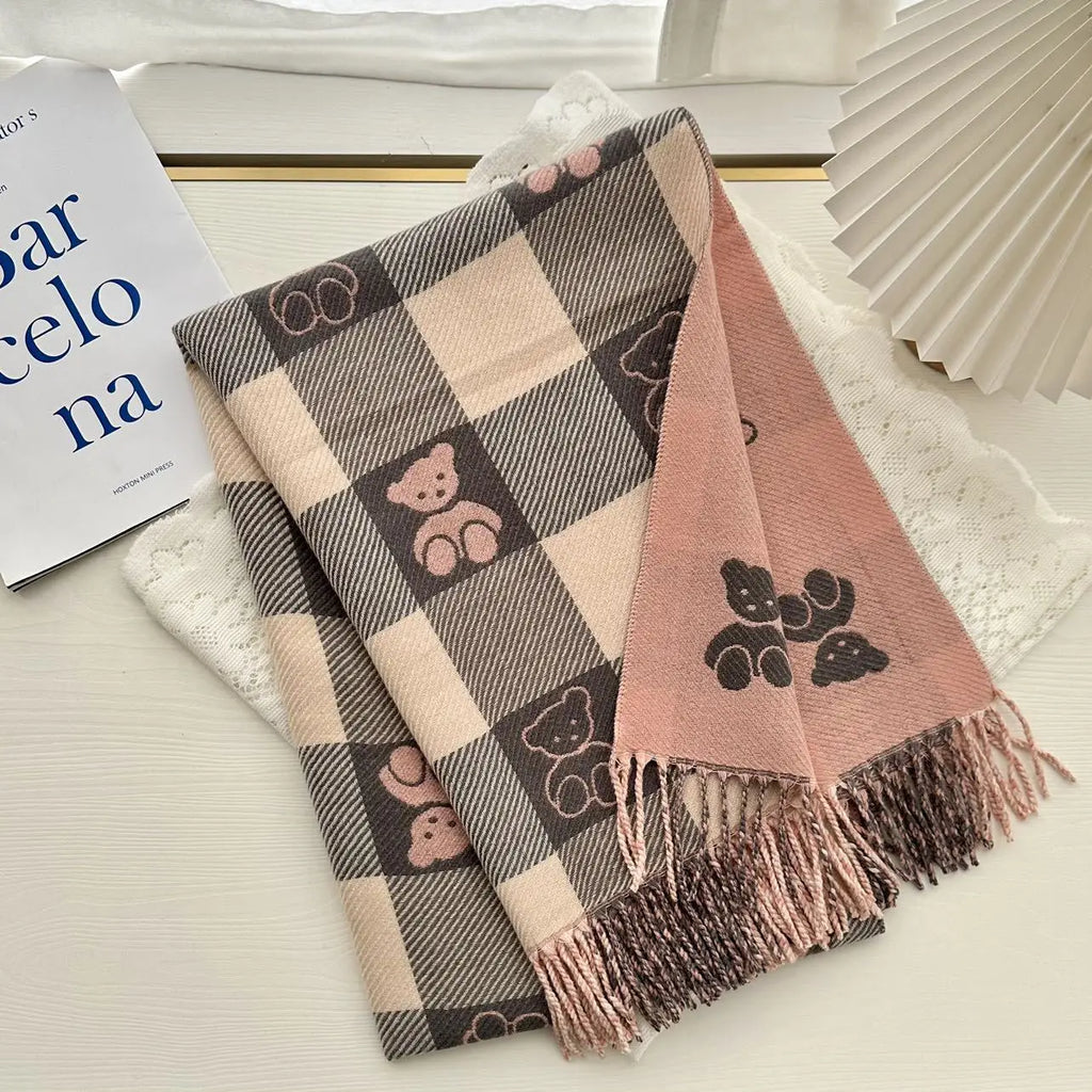 Écharpe à franges imprimée douce – 200 × 33 cm, 9 motifs – vue 11 | Les Secrets de Léa