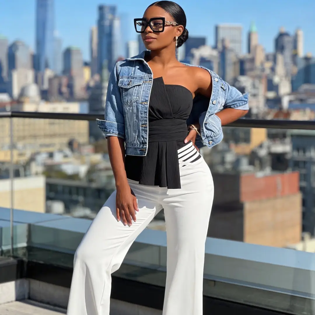 Top bustier peplum à ceinture - LSDLBoutique