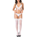 Ensemble soutien-gorge et porte-jarretelles blanc – DARING