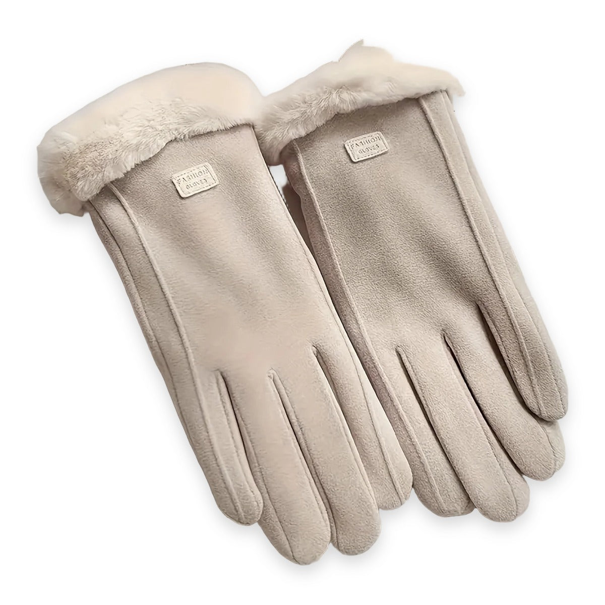 Gants d'hiver tactiles doublés peluche – 4 coloris