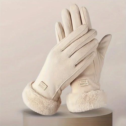 Gants d'hiver tactiles doublés peluche – 4 coloris – vue 2 | Les Secrets de Léa