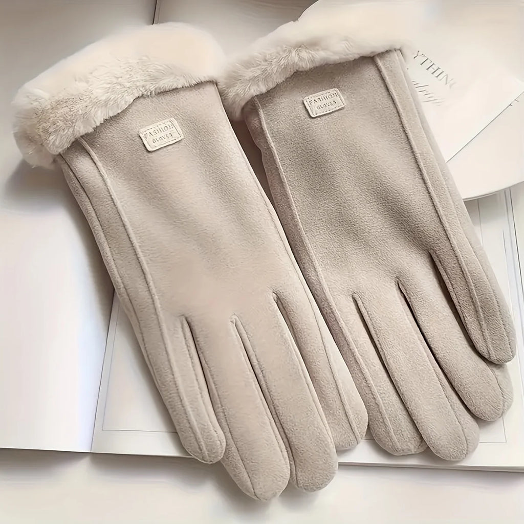 Gants d'hiver tactiles doublés peluche – 4 coloris – vue 3 | Les Secrets de Léa