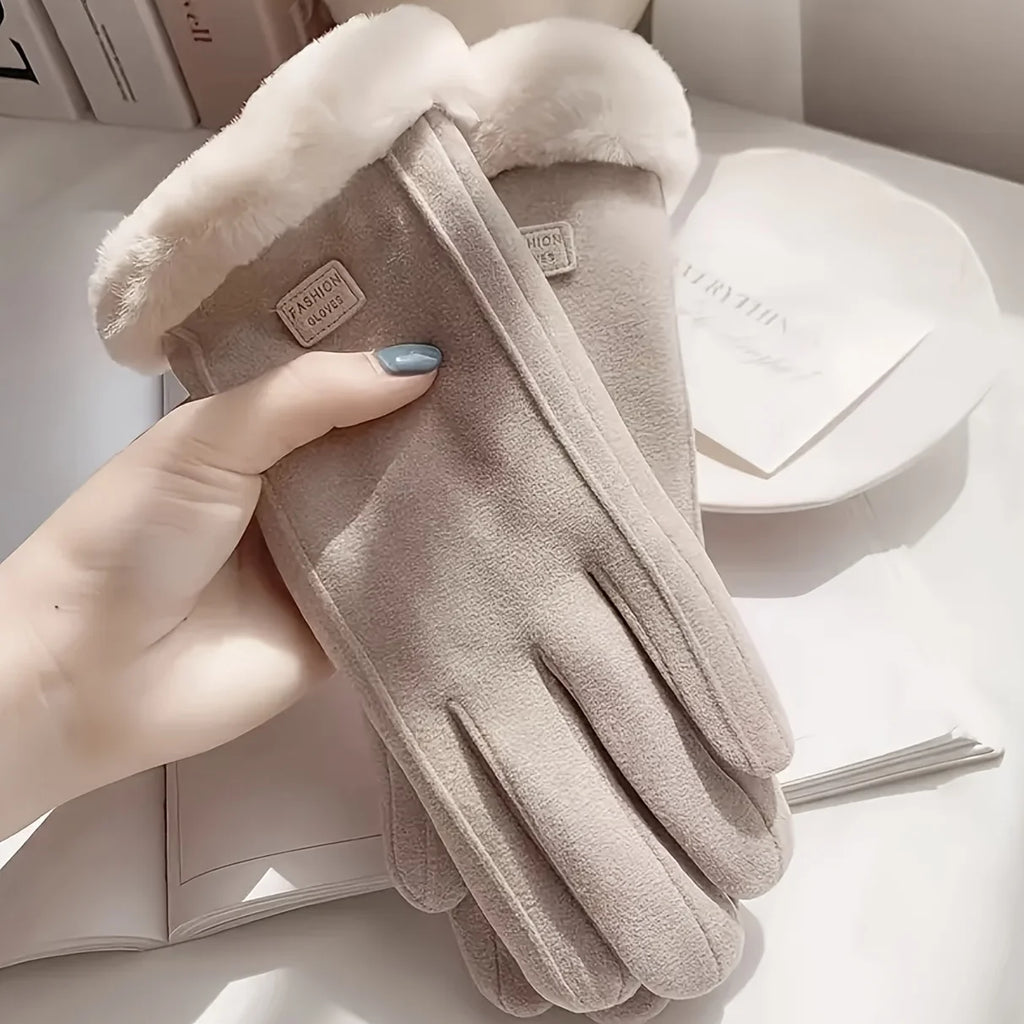 Gants d'hiver tactiles doublés peluche – 4 coloris – vue 4 | Les Secrets de Léa