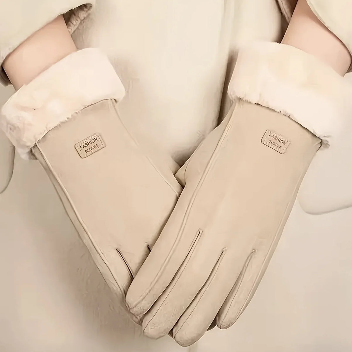 Gants d'hiver tactiles doublés peluche – 4 coloris – vue 5 | Les Secrets de Léa
