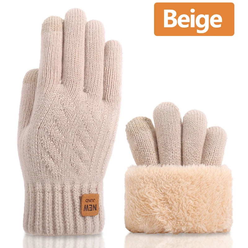 Gants tricotés doublés polaire – Écran tactile, femme – vue 34 | Les Secrets de Léa