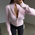 Gilet court en maille zippé – Col montant, 6 coloris – vue 2 | Les Secrets de Léa