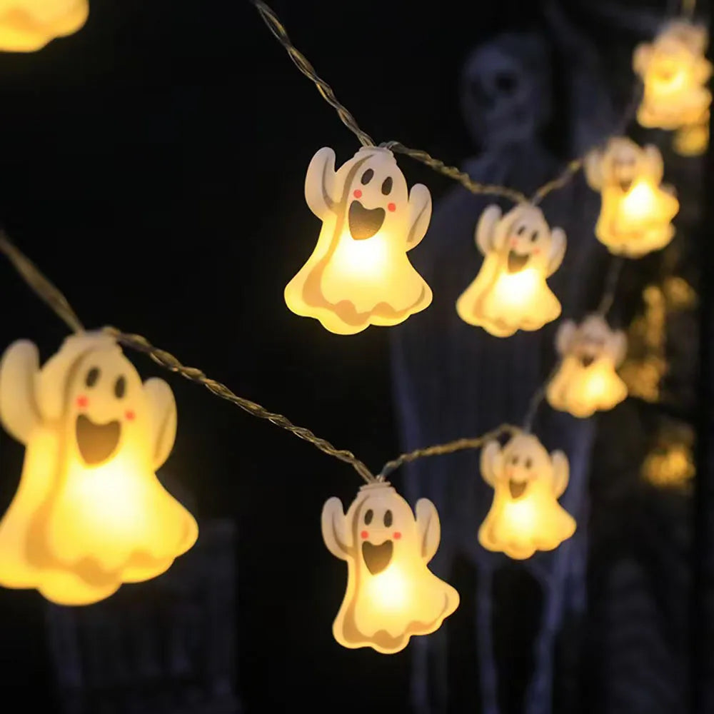 Guirlande lumineuse Halloween citrouilles et fantômes – LED – vue 4 | Les Secrets de Léa