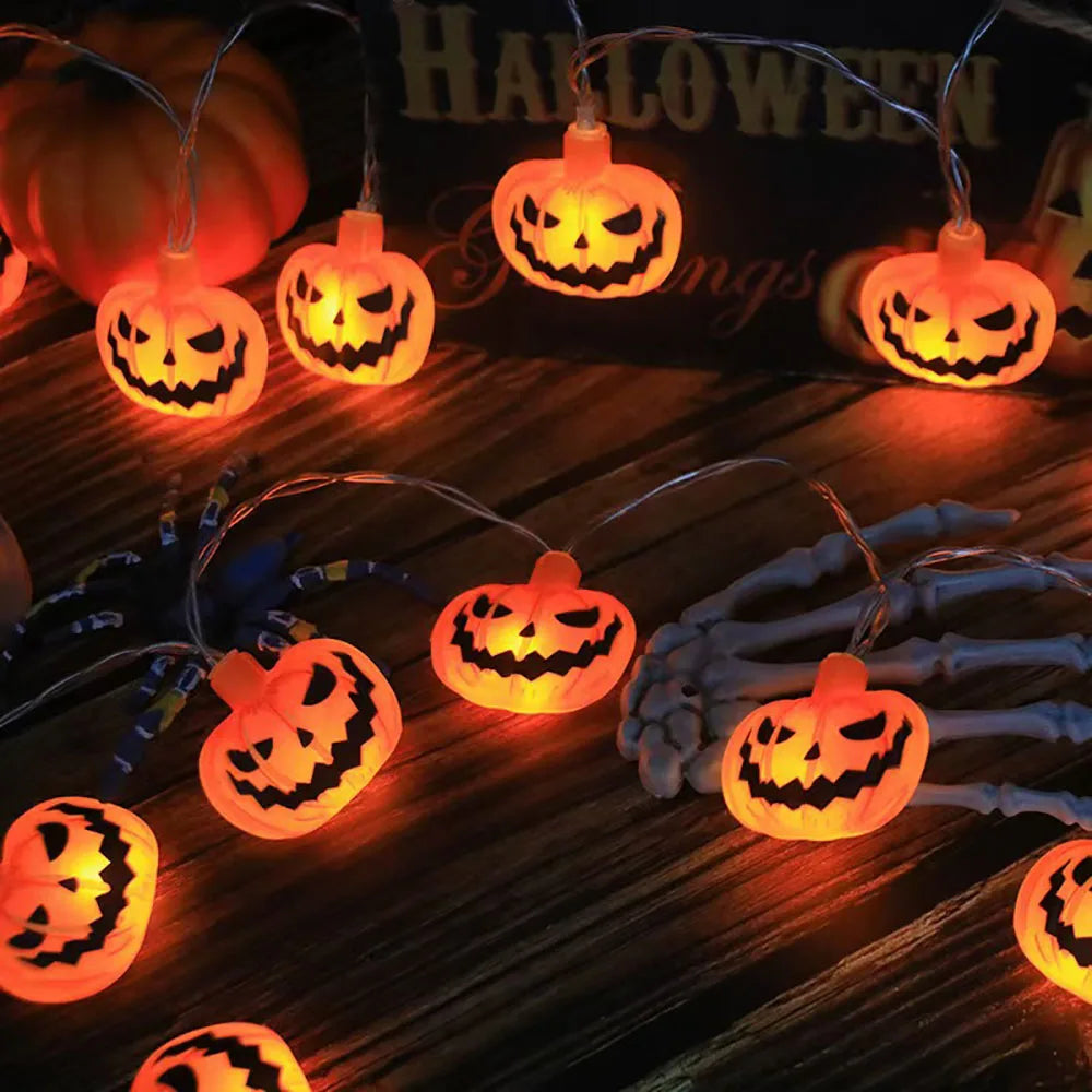 Guirlande lumineuse Halloween citrouilles et fantômes – LED – vue 5 | Les Secrets de Léa