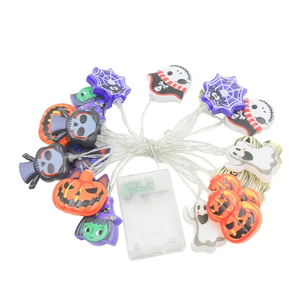 Guirlande lumineuse Halloween citrouilles et fantômes – LED – vue 6 | Les Secrets de Léa