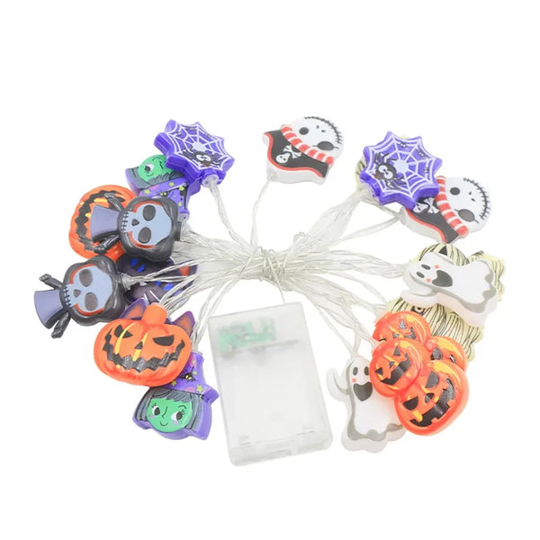 Guirlande lumineuse Halloween citrouilles et fantômes – LED – vue 6 | Les Secrets de Léa
