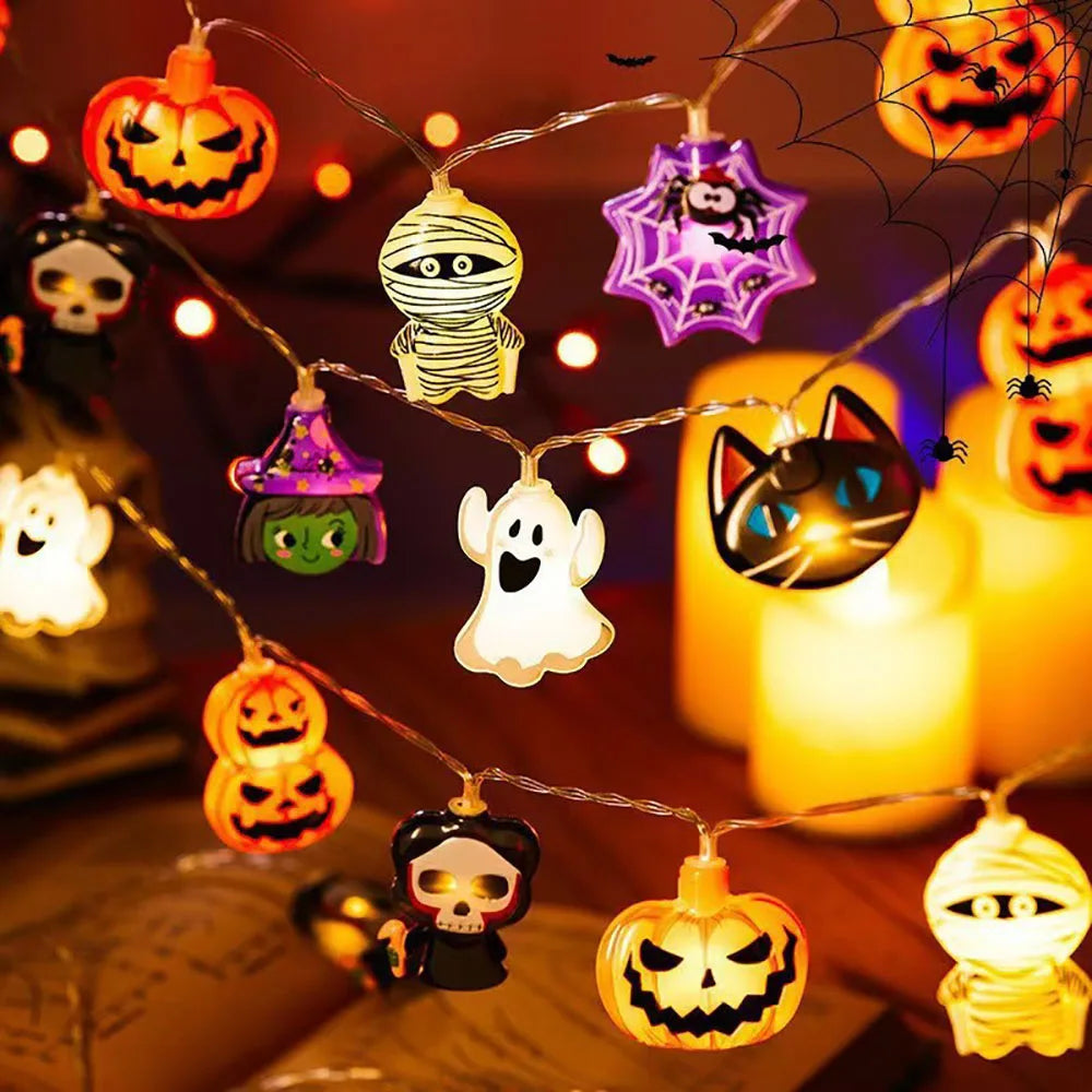 Guirlande lumineuse Halloween citrouilles et fantômes – LED – vue 8 | Les Secrets de Léa