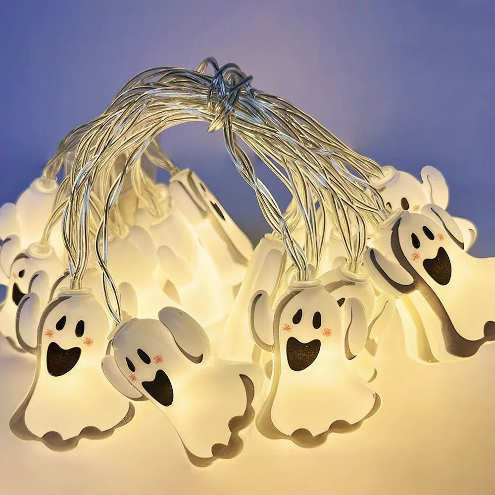 Guirlande lumineuse Halloween citrouilles et fantômes – LED – vue 9 | Les Secrets de Léa