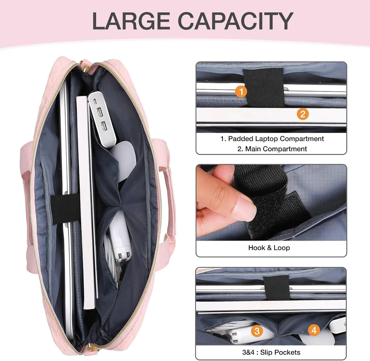 Housse ordinateur portable – De 13 à 17 pouces, 5 coloris – vue 4 | Les Secrets de Léa