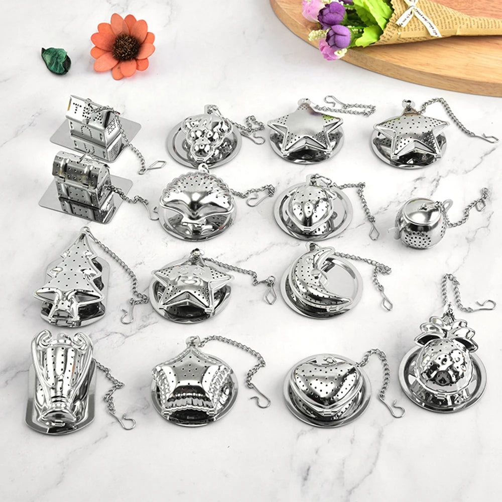 Infuseur à thé en inox – Formes variées, avec chaîne – vue 4 | Les Secrets de Léa