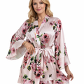 Les Secrets de Léa – Robe kimono satin imprimé floral – Izumi - LSDLBoutique
