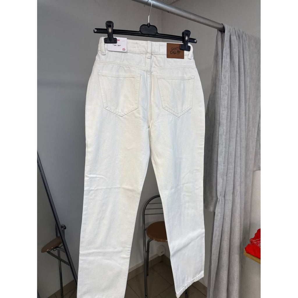 Jean mom taille haute déchiré – Blanc écru – vue 6