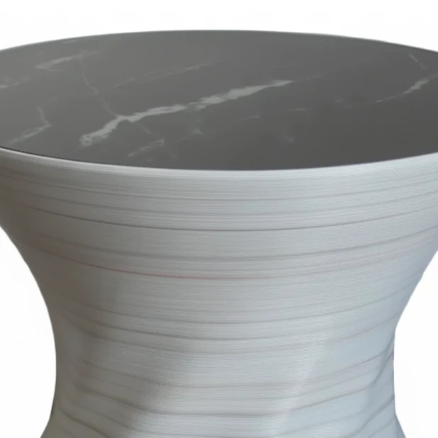 KESK – Table basse – Plateau effet marbre Ø50x40cm - LSDLBoutique