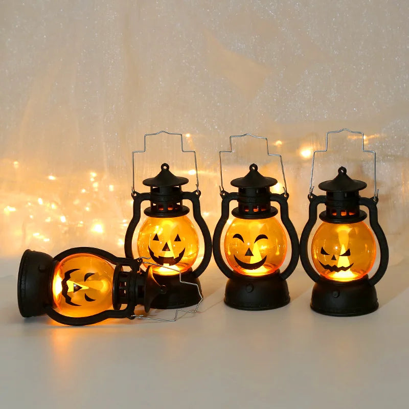Lanterne LED citrouille Halloween façon lampe à huile – vue 5 | Les Secrets de Léa