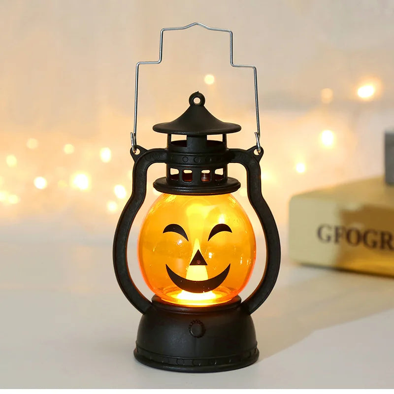 Lanterne LED citrouille Halloween façon lampe à huile – vue 7 | Les Secrets de Léa