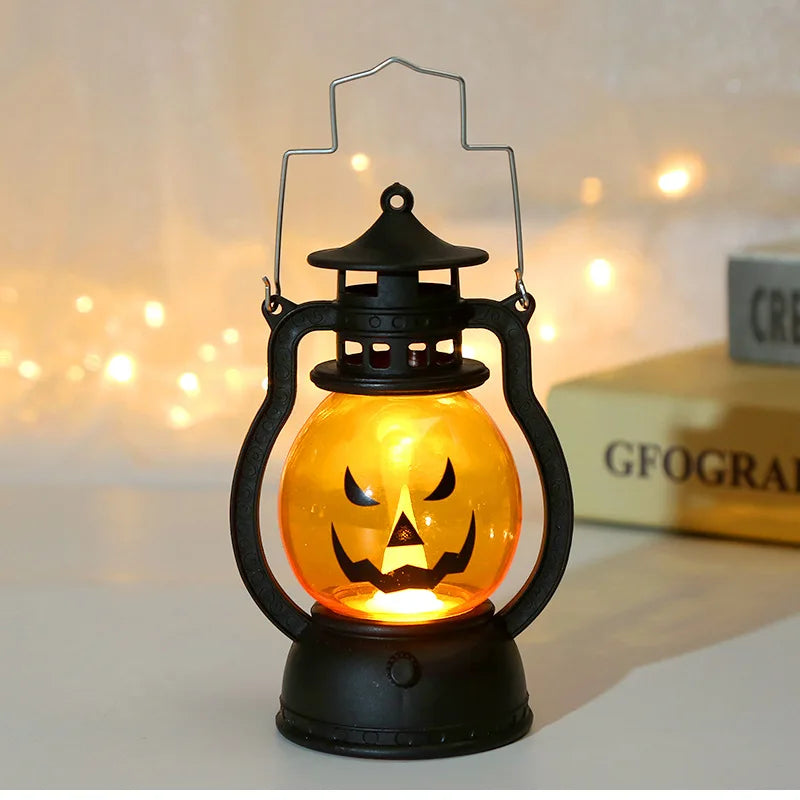 Lanterne LED citrouille Halloween façon lampe à huile – vue 9 | Les Secrets de Léa