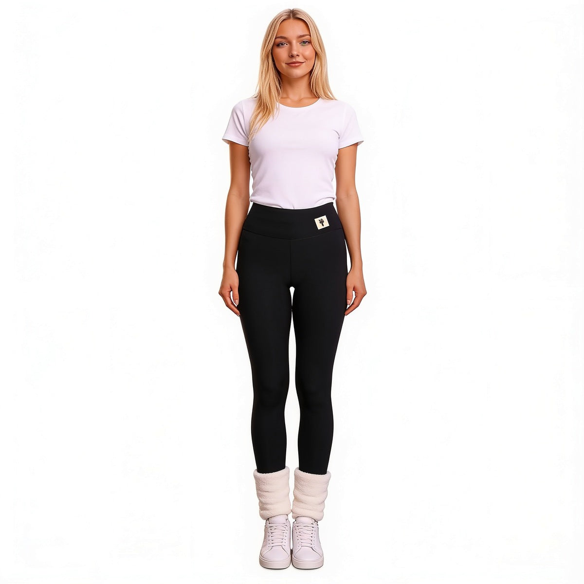 Legging polaire taille haute – Doublure effet agneau