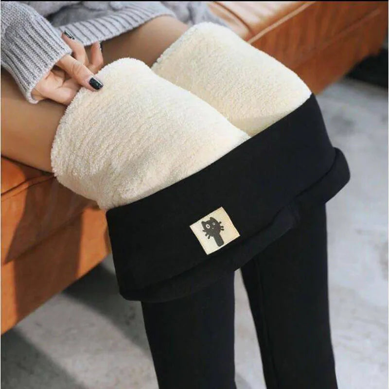 Legging polaire taille haute – Doublure effet agneau – vue 10 | Les Secrets de Léa