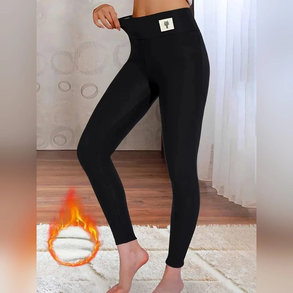 Legging polaire taille haute – Doublure effet agneau – vue 4 | Les Secrets de Léa