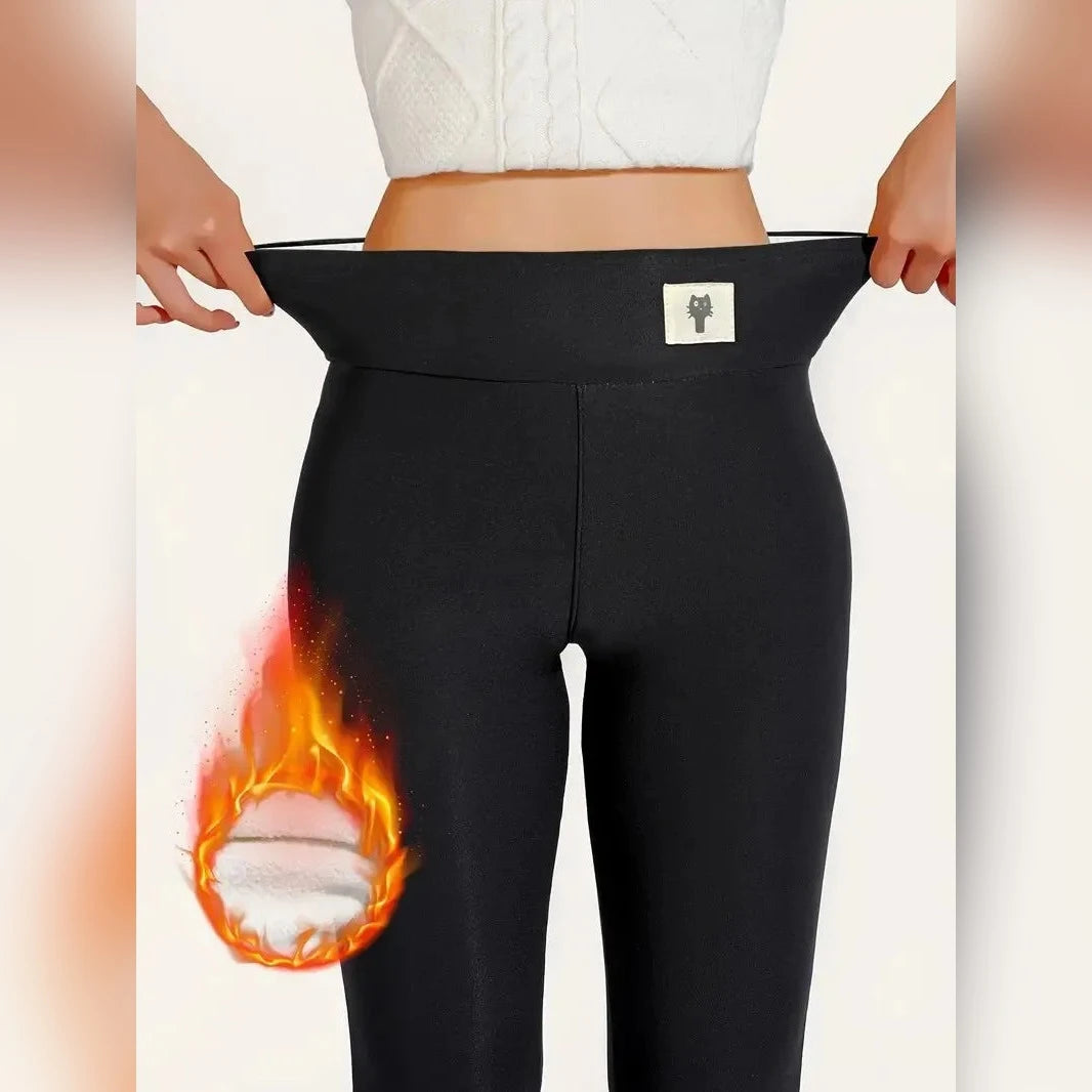 Legging polaire taille haute – Doublure effet agneau – vue 5 | Les Secrets de Léa