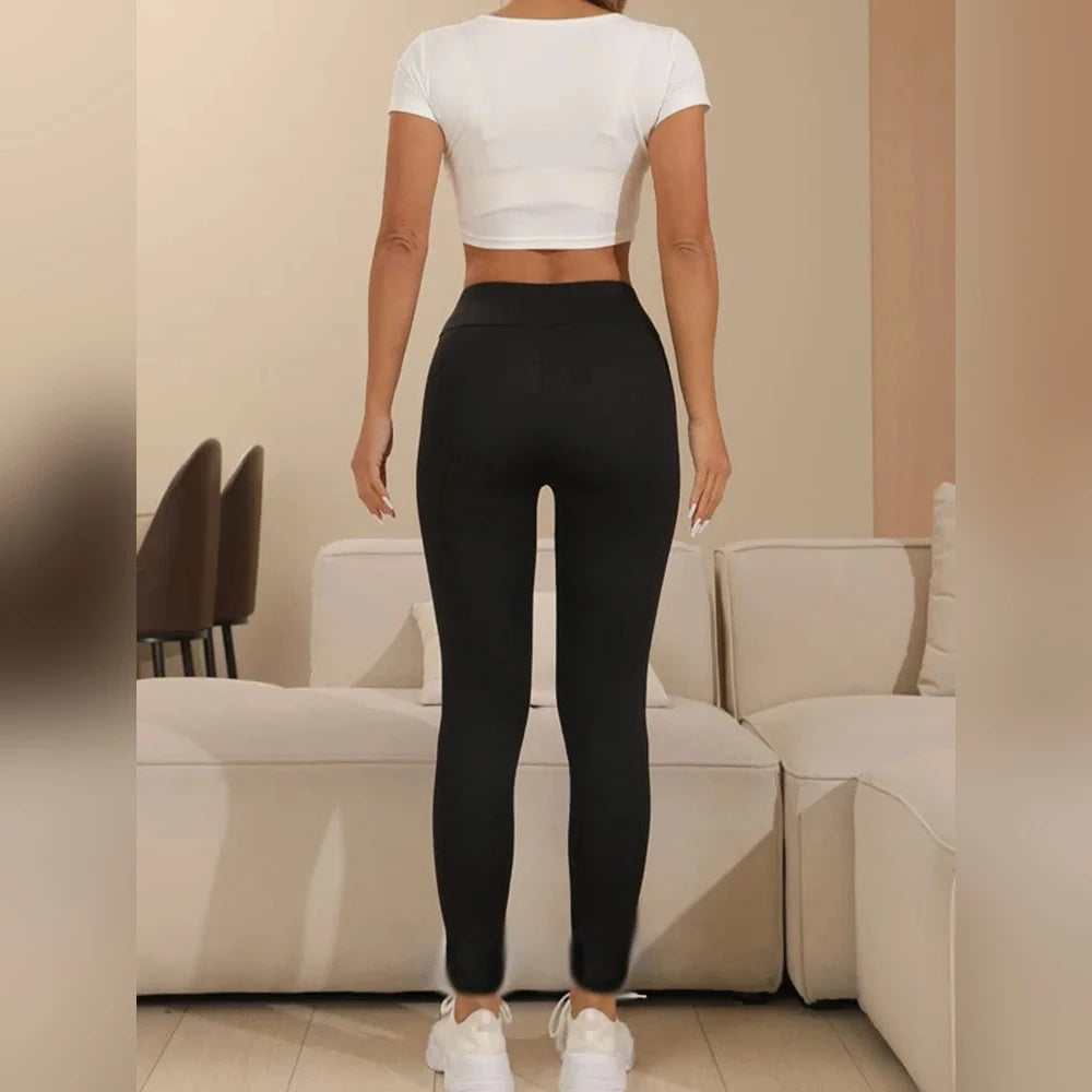 Legging polaire taille haute – Doublure effet agneau – vue 7 | Les Secrets de Léa