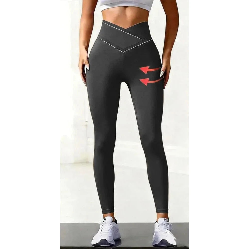 Legging de sport taille haute croisée – 3 coloris – vue 10 | Les Secrets de Léa
