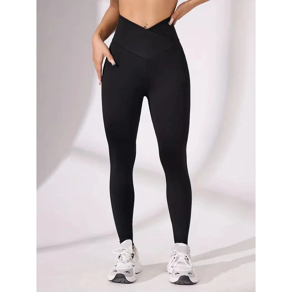 Legging de sport taille haute croisée – 3 coloris – vue 6 | Les Secrets de Léa