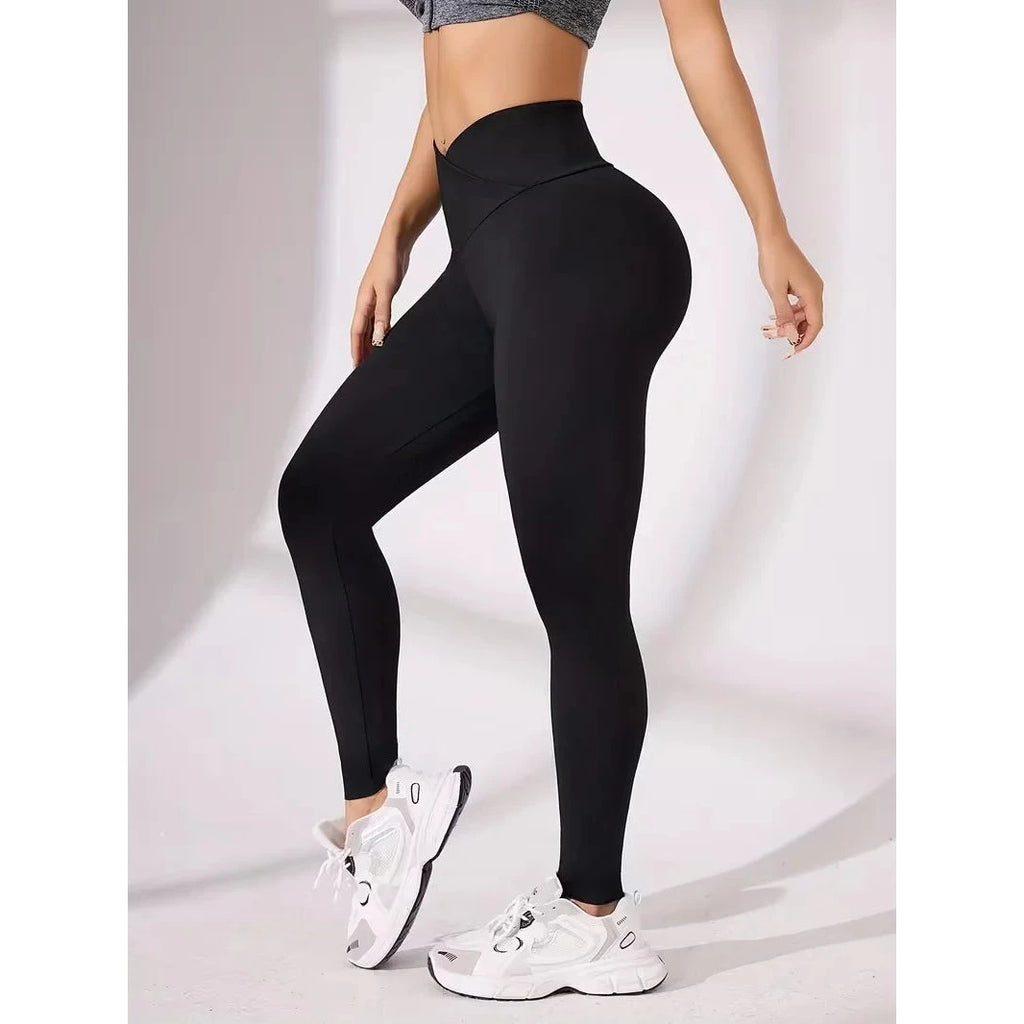 Legging de sport taille haute croisée – 3 coloris – vue 8 | Les Secrets de Léa